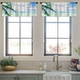 thumbnail image 3 of LALILO Kitchen Curtain Valance Tropical Watercolor Exotic Rod Pocket Window Curtain 52"x 18" Set of 2, 3 of 5