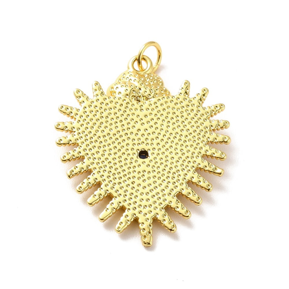 10pc Rack Plating Brass Enamel Pendants Grade AAA Cubic Zirconia Heart with Eye Red 30x25x3.5mm Jump Ring: 5x0.6mm Inner Diameter: 3.5mm