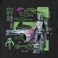 thumbnail image 2 of Men's Star Wars: The Mandalorian N-1 Starfighter Poster  Graphic Tee Black Large, 2 of 5
