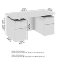 thumbnail image 3 of Scranton & Co Engineered Wood 60W Standing Desk with Drawers & Panel in Gray, 3 of 8