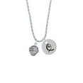 thumbnail image 2 of Delight Jewelry Silvertone Antiqued Dragon Spinner Silvertone Script Initial Disc - Q - Charm Necklace, 20"+3", 2 of 4