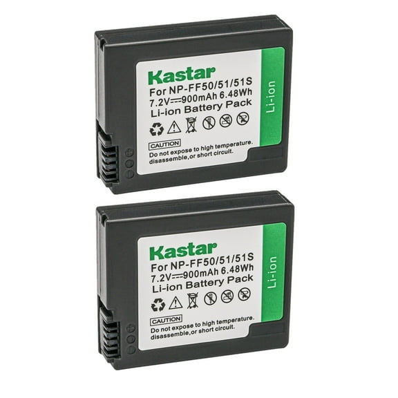 Kastar NP-FF50 Battery 2-Pack Replacement for Sony DCR-IP220, DCR-IP220E, DCR-IP220K, DCR-IP45, DCR-IP45E, DCR-IP5, DCR-IP55, DCR-IP55E, DCR-IP5E, DCR-IP7, DCR-IP7BT, DCR-IP7E Camera
