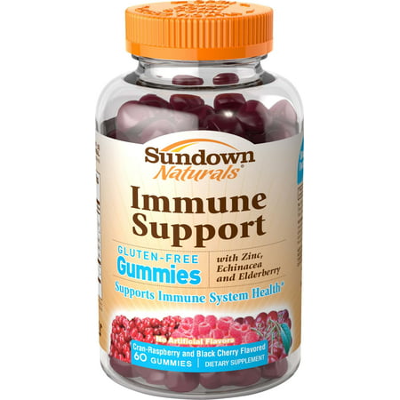 Sundown Naturals Soutien immunitaire + sureau gélifiés, 60 Ct