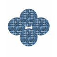 thumbnail image 7 of 15 Inch Round Placemats Set of 4, Blue Fish Scale Non Slip Heat Insulation PP Table Mats, Modern Geometric Ombre Abstract Moroccan Washable Place Mats for Kitchen Dining Party Table Decor, 7 of 7