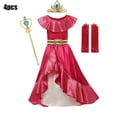 thumbnail image 4 of Disney-disfraz de la Princesa Elena de Avalor para niña, traje de fiesta de carnaval, ropa para niños, vestido de baile de Cosplay de cumpleaños, 2024, 4 of 5