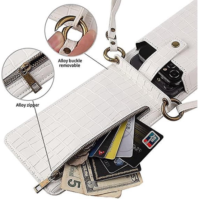 Tal descuento bolso de teléfono tipo bandolera ligero para mujer patrón de cocodrilo bolso de teléfono móvil de un solo hombro, cartera de tarjeta larga de cuerpo cruzado ShuxiuWang 8390612916045