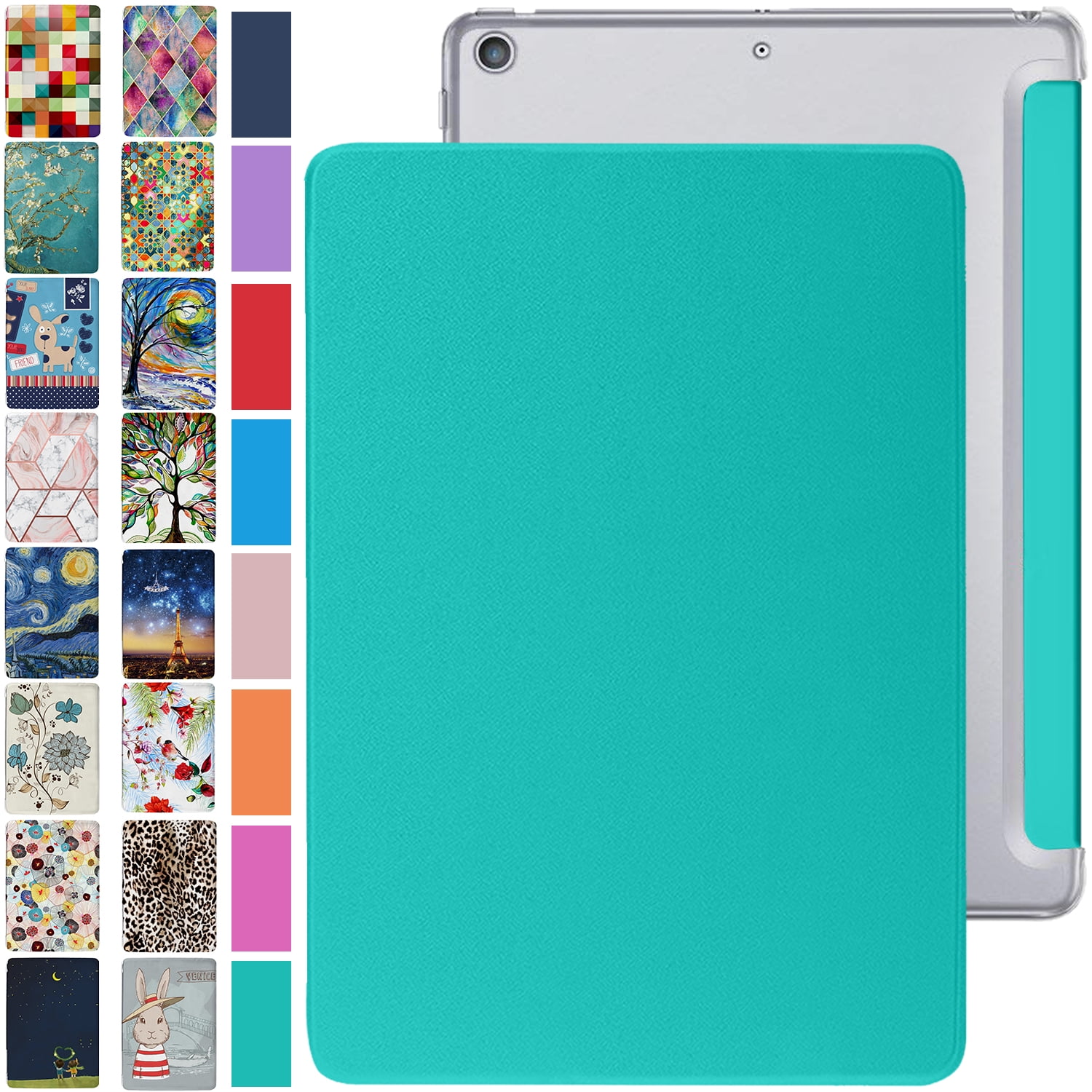 DuraSafe Cases iPad Mini 4 7.9 Inch 2015 [ Mini 4th Gen ] A1538 A1550 MK6K2LL/A MK6J2LL/A MK6L2LL/A MK9J2LL/A MK9H2LL/A Trifold Hard Smart PC Translucent Back Cover - Green