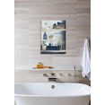 thumbnail image 4 of Bathroom Wall Art Canvas Prints Navy Blue Bathroom Picture Wall Decor Rustic Farmhouse Artwork Stretched and Framed 12x16inch, 4 of 5