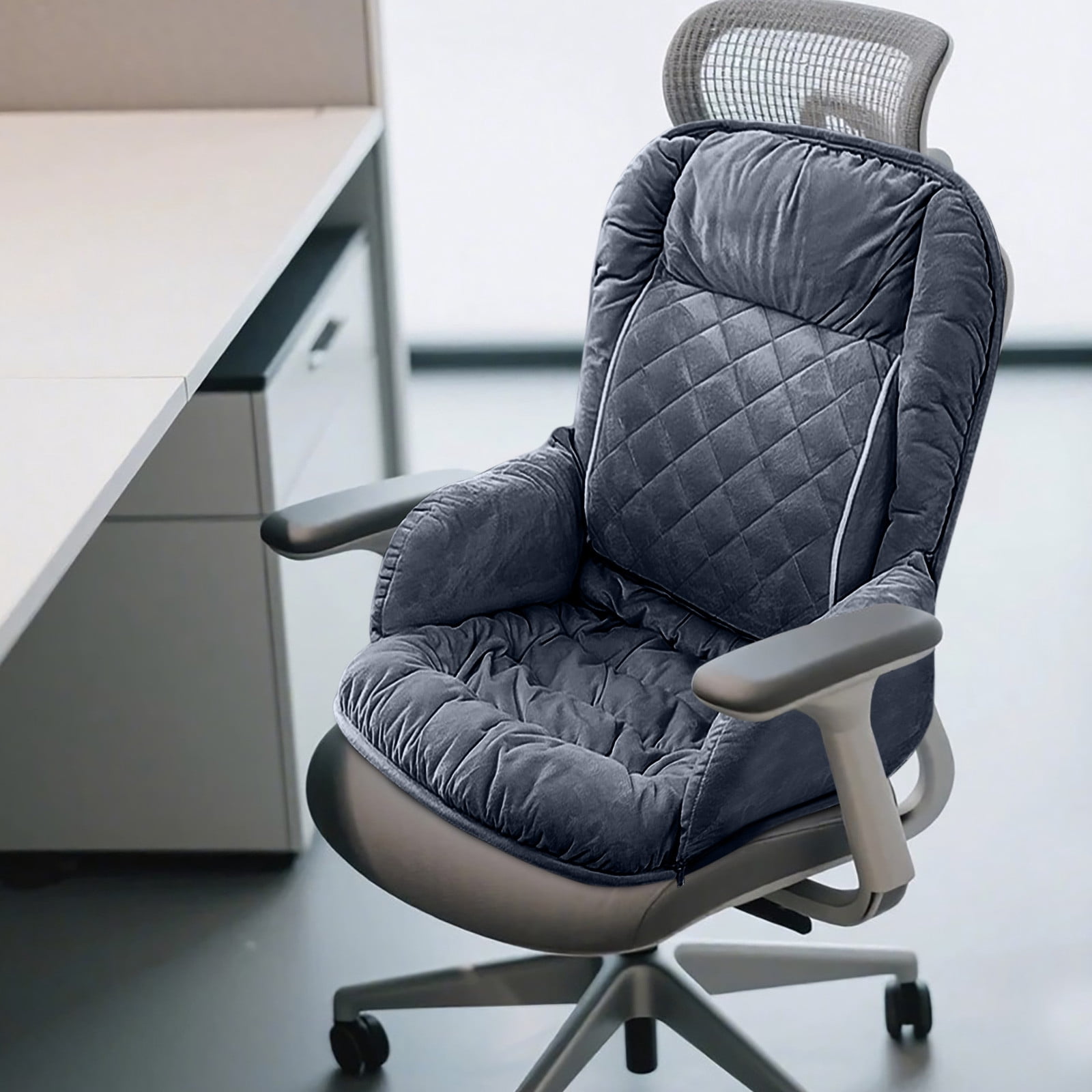 Heated Seat Cushion, Large Heating Area Heated Seat Cover Therapy Heating Pad for Back, Office Chair, Thigh, Lumbar, Hip
