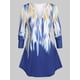 thumbnail image 1 of Top Talla Extra Cuello Muesca Estampado Abstracto Rosegal  Mangas largas de talla grande, 1 of 5