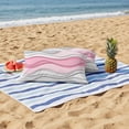 thumbnail image 5 of Outdoor Pillow Cover Pink White Gray Set of 2 Waterproof Throw Pillowcases Water Ripple Decorative Patio Furniture Pillows for Couch Garden Indoor & Outdoor Use, 5 of 9