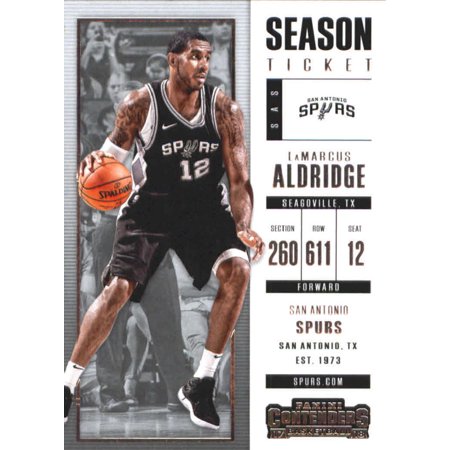2017-18 Panini Contenders Season Ticket #15 LaMarcus Aldridge San Antonio Spurs Basketball Card