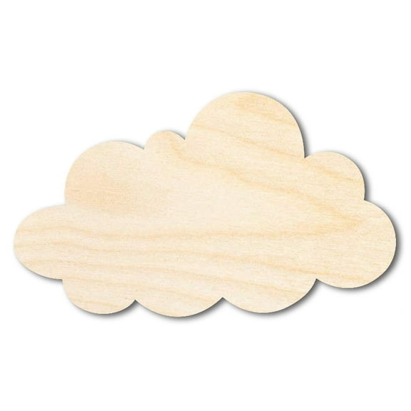 Bigger Better | Unfinished Wood Cloud Silhouette |  DIY Craft Cutout 36" / 1/4"