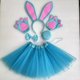thumbnail image 1 of Diadema con orejas de conejo de Pascua, diadema de conejito de Halloween, horquilla para el pelo con forma de conejo blanco para niños y adultos, 1 of 6