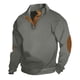 thumbnail image 1 of pstuiky Camisas casuales de manga larga para hombre, Camisa/Top de manga larga holgado con cuello alto para hombre Tops de talla grande para hombre l, 1 of 5