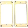 thumbnail image 1 of KAIYANG 2 anillos de metal para pastillas, anillo de montaje plano para humbucker para guitarra eléctrica (plata) dorado, 1 of 5