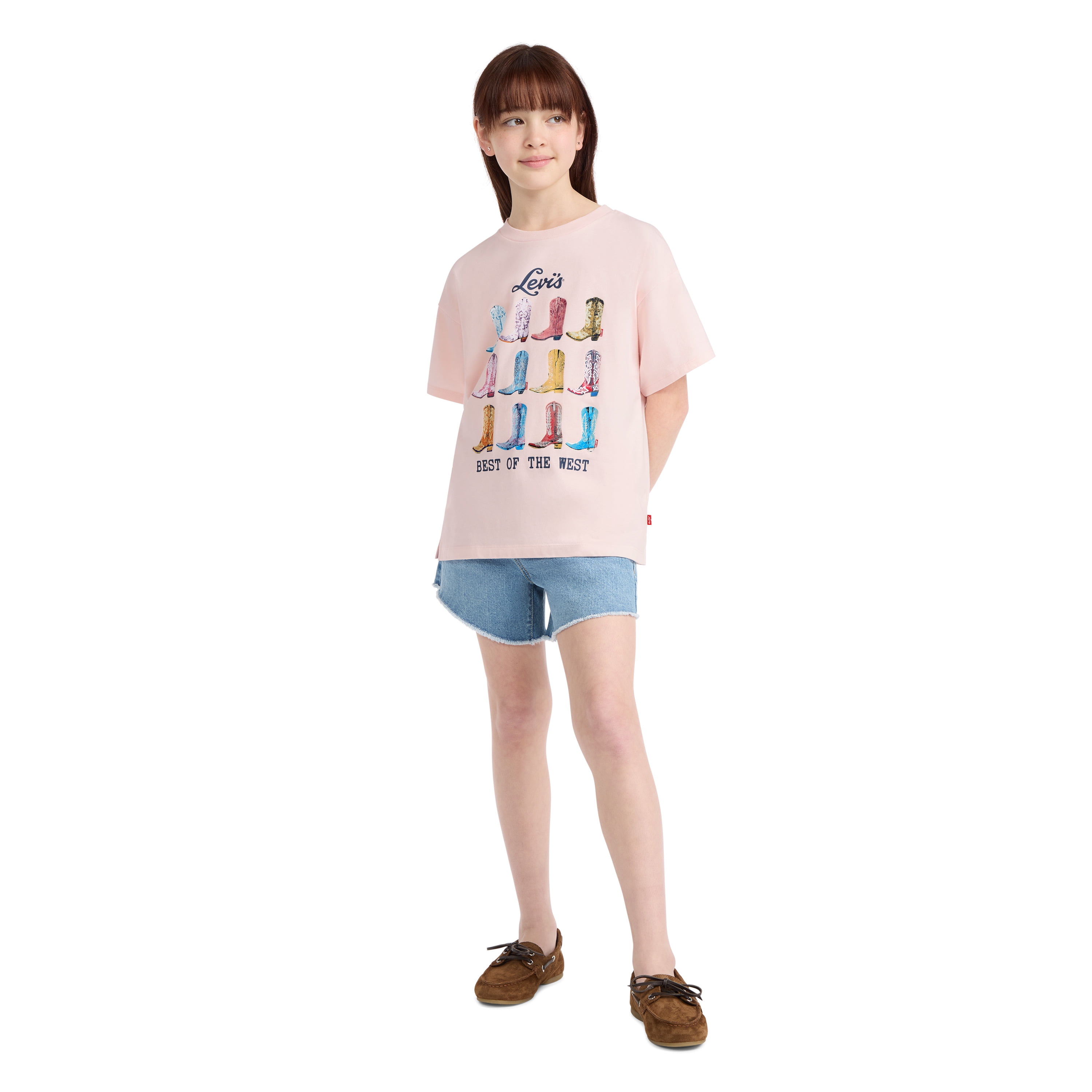 Levi's Girls Short Sleeve Oversized Graphic Tee, Sizes 4-16