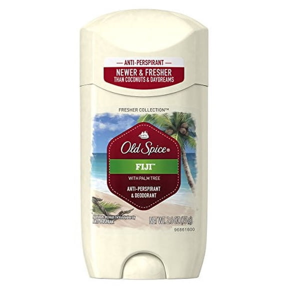 Old Spice Anti-Perspirant & Deodorant for Men, Fiji, 2.6 oz, 4 Pack