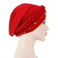 thumbnail image 4 of iHPH7 Chemo Headwear for Women African Turbans for Women Cancer Headwear for Women Chemo Cancer Head Wraps for Women Head Wrap Scarf, Red One Size, 4 of 7
