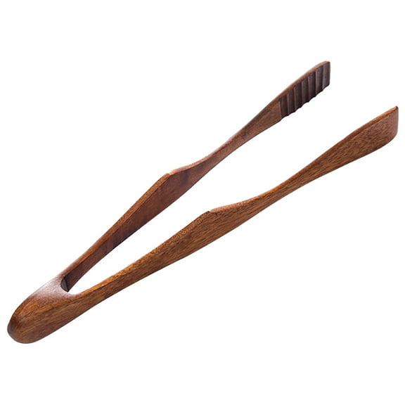 Mfigree Tongs for Cooking with Wooden Tips - Wooden Tongs Ideal for BBQ, Salad, Toaster, Bread & Pickles - Made of Natural Olive Wood,Clip Baking Clip Cakery Dessert Baking Food Clip