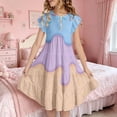 thumbnail image 2 of oqasdz Dresses for Girls with Ice Cream Print Flowy Sleeveless Casual Playful Dress for Toddler Kids Party and Outdoor Activities Summer Dress, 2 of 4
