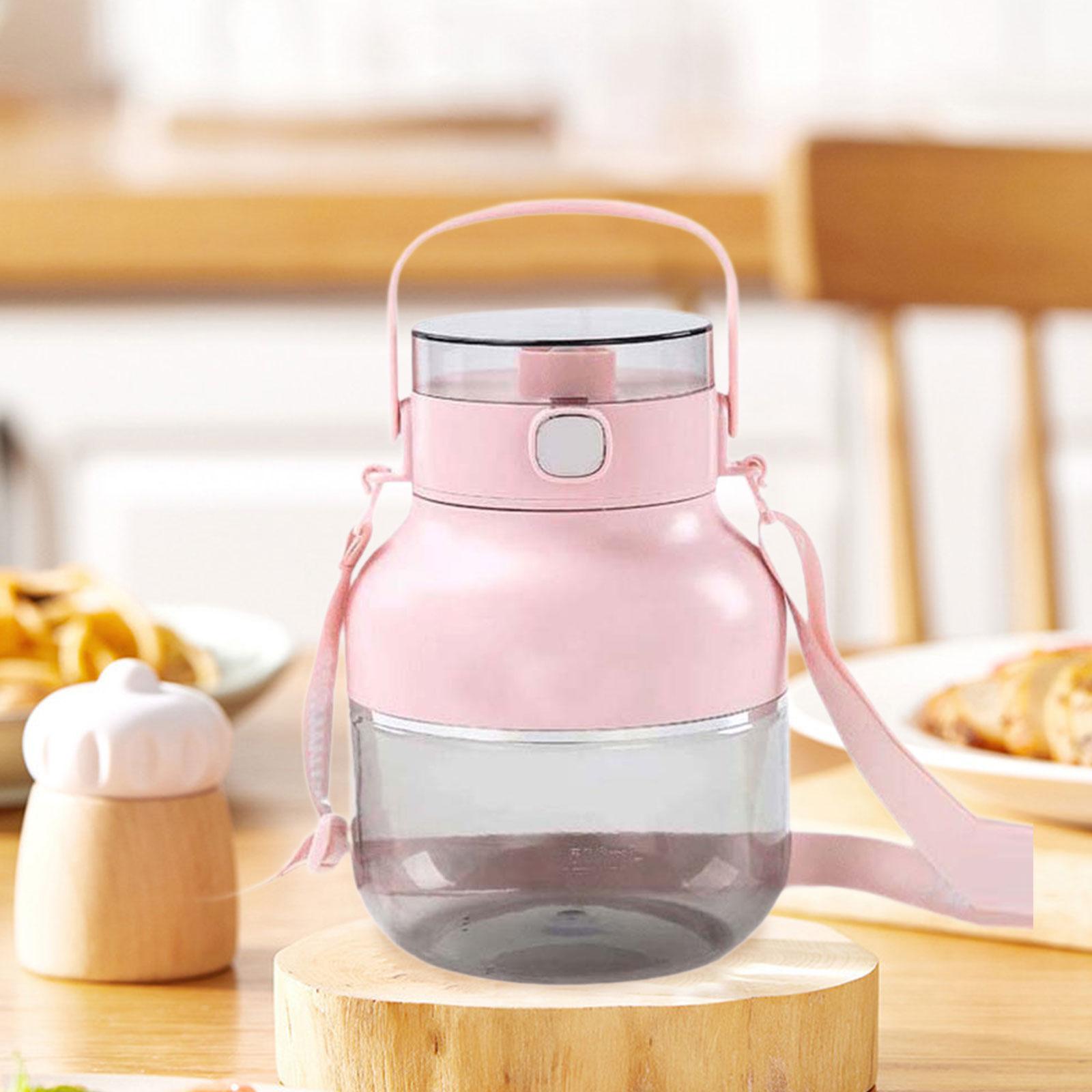 Fiocias Electric Juicer Small Juice Maker Fruit Mixing Machine Rechargeable Orange Lemon Pink