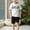 White2, variant on Cethrio Kids Boys Outfit Sets 2 Piece, 2025 Birthday Short Sleeve T-Shirts & Shorts Sets White Size 7 T