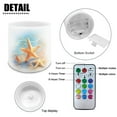 thumbnail image 6 of Kuiaobaty Starfish Beach Pattern 4 Packs Flameless LED Battery Candles with Colored Light Waterproof Pillar Fake Candles with Remote for Wedding Beach Party Decor Home Decoration, 6 of 7