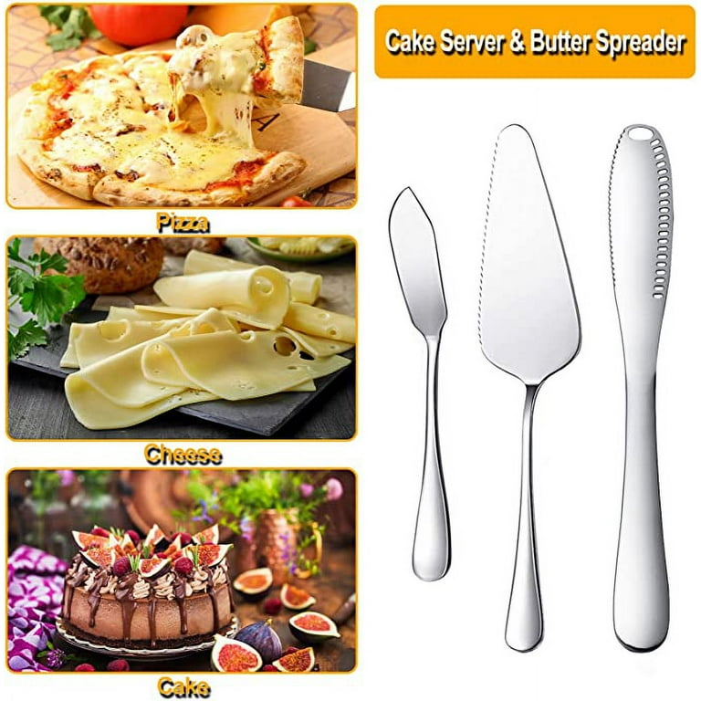 Cheese Knife Set of 3, Charcuterie Accessories, Ergonomic Design Cheese  Cutter Knives for All Type of Cheese, Cheese Slicer Butter Knife Spreader