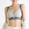thumbnail image 5 of Soutiens-gorge de Sport pour Femmes, Super Rassemblement Doux Confortable Rassemblement Lingerie Sans Armatures, Gris M-3TG,, 5 of 5