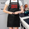 thumbnail image 2 of 2 Pack Adjustable Bib Apron for Cooking & Baking - Stylish Black Apron with Red & White ' Lasaneeed 2025 ' Design & 2 Pockets - Perfect for Men & Women Chefs, 2 of 6