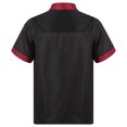 thumbnail image 4 of Kaerm Chef Coat with Hat Custom Short Sleeve Chef Shirt Hotel Kitchen Restaurant Work Uniform Shirt Black XL, 4 of 7