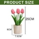 thumbnail image 5 of Planta de simulación de material PU, tulipán artificial en maceta, decoración creativa, maceta, paisaje, planta, flor de seda, 5 of 5