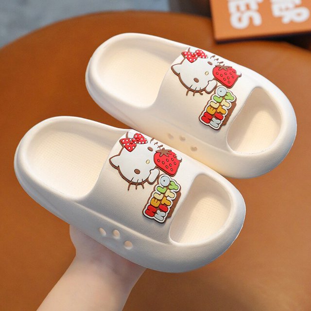 Zapatillas de casa antideslizantes de Hello Kitty para niños, Sanrio Cinnamoroll My Melody Kuromi, Anime de dibujos animados, regalo de verano, 2023