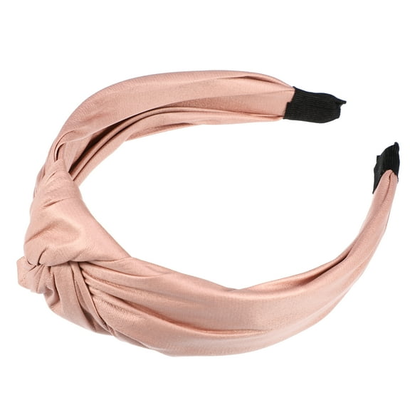 Vocoste 1 Pcs Hairband for Women Faux Leather Knotted Headband Pink 1.57 Inch Wide