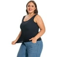 thumbnail image 4 of 1/2 Pack Women's Plus Size Tank Tops with Buit-in Bra, Women's Camisole Seamless Compression Tank Top Shapewear Body Shaper Base Layer Undershirt Underwear Tops, XL-4XL, 4 of 9