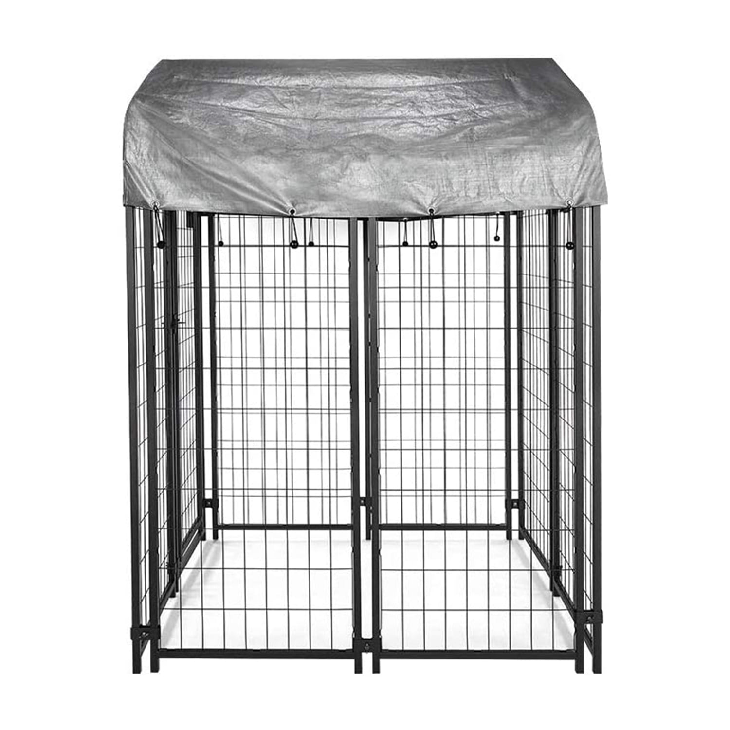 Homestead Large Welded Wire Outdoor Pet Kennel with Weather Proof Cover