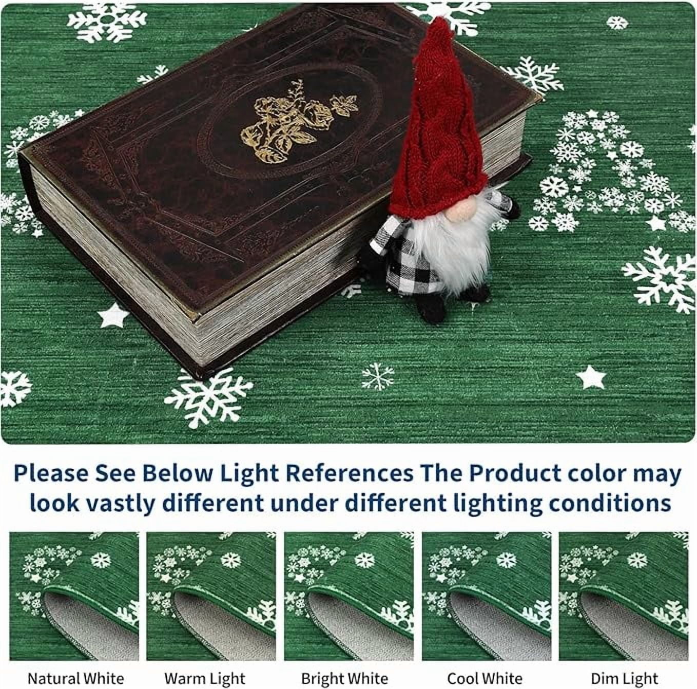 Merry Christmas Welcome Mat Outdoor Coir Doormat, with Heavy-Duty PVC Backing, Kitchen Rugs and Mats Washable Non-Skid Kitchen Mats Christmas Decorative Runner Rugs for Outdoor/Indoor Uses 6'x9'