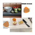 thumbnail image 5 of Tabla de cortar transparente para cocina, tabla de cortar acrílica antiadherente con borde para cortar frutas y verduras, 5 of 5