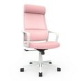 thumbnail image 2 of Furniture of America Celciana Executive Chair with Lumbar Support & Swivel, 275 lb. Capacity, Pink and White, 2 of 10
