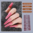 thumbnail image 4 of Seitruly 24 piezas de barniz para uñas postizas, cubierta completa Extra larga, puntas de uñas artificiales, suministros de manicura, accesorios para Arte de uñas vino rojo Seitruly CE012051-12, 4 of 6