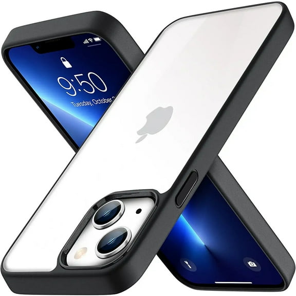 Circlemalls iPhone 11 Case, [With Tempered Glass Screen Protector], Protective Bumpers Cover Black