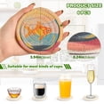 thumbnail image 2 of Yayeee 6 PCS Drink Coasters with Holder Set Woven Absorbent Round Tabletop Hot Pad, Goldfish, 2 of 7