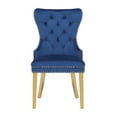 thumbnail image 6 of Simba Gold 2 Piece Dinning Chair Finish with Velvet Fabric in Navy, 6 of 6