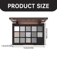 thumbnail image 3 of Eyeshadow 15 Colors Eyeshadow Eye Shadow Makeup Long Lasting Pigmented Black Eyeshadow Makeup Gray Silver Eye Make Up Pallet Blendable Eyeshadow Makeup Makeup Beauty Tools Clearance, 3 of 9