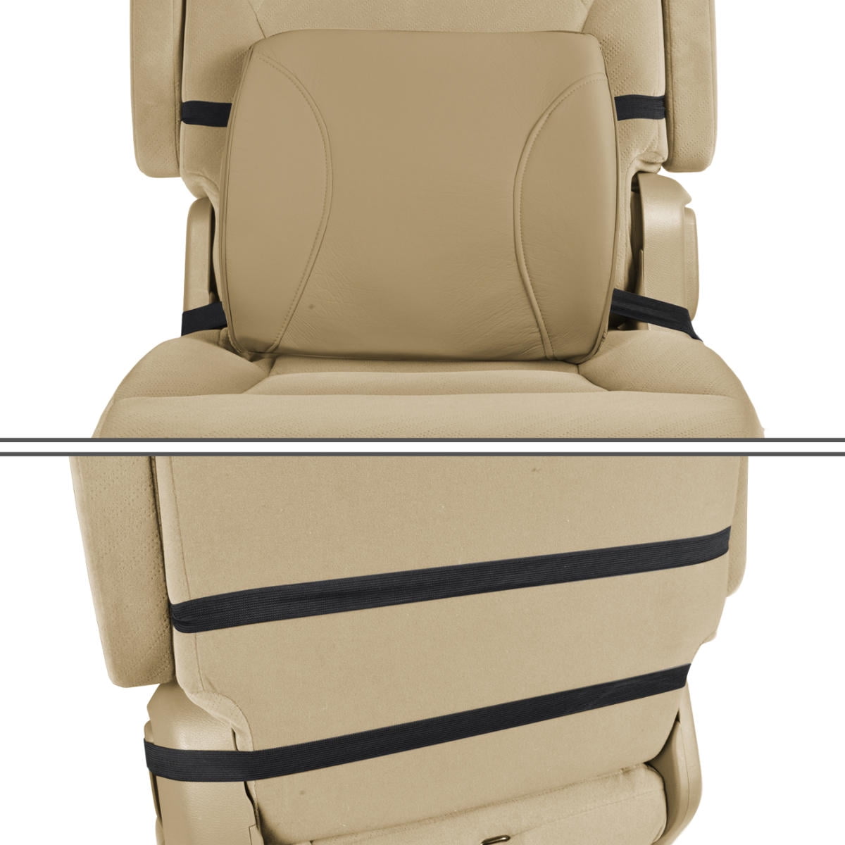 Motor Trend BS-300-BG Lumbar Back Support, Portable Orthopedic Back Support Memory Foam