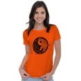 thumbnail image 4 of Floral Yin Yang Symbolic Spiritual Womens Fitted Plus Size Graphic Tee Brisco Brands 2X, 4 of 5