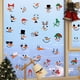 thumbnail image 4 of ShinYu Pegatinas de Caras Navideñas Decoraciones de Caras Navideñas Pegatinas de Pared Autoadhesivas, 4 of 6