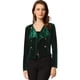 thumbnail image 1 of Chaqueta de terciopelo Allegra K mujer Verde Oscuro M, 1 of 5