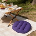 thumbnail image 2 of Round Chair Pad Seat Cushion Solid Color Soft Chair Pad Comfy Velvet Cushion Pillow for Kitchen Dining Office, 2 of 5